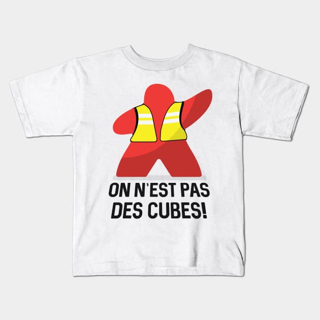 Yellow Vest Meeple Kids T-Shirt by RollForTheWin